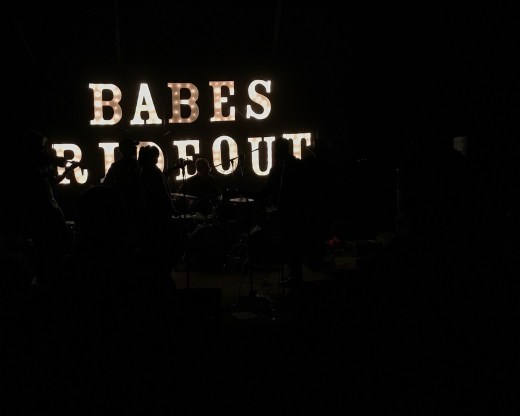 Babes Ride Out light-up sign.